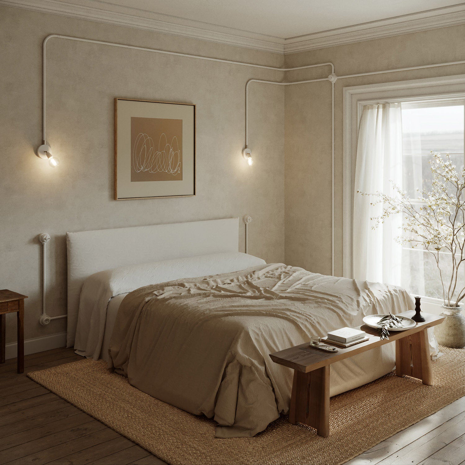 Kit interruttore/deviatore con manopola e base per Creative-Tubes in porcellana bianca Rosso 2