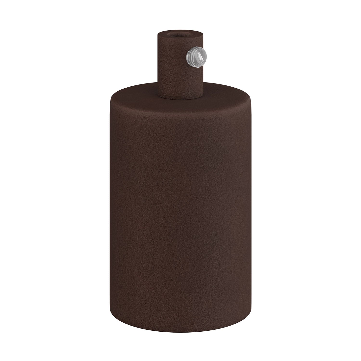 Kit portalampada E27 cilindrico in metallo - Ruggine scura verniciata Cilindrico