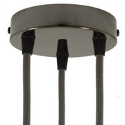 Kit rosone cilindrico in metallo a 3 fori - Nero perla Conico