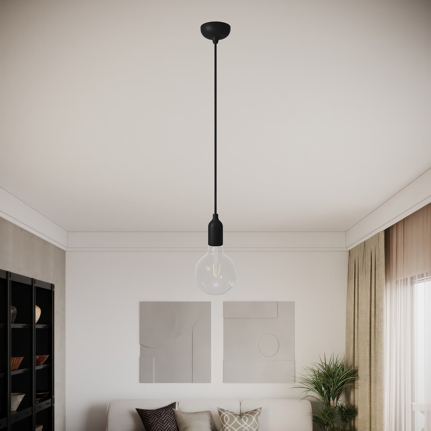 Kit rosone in silicone con foro centrale e predisposizione per foro laterale - Nero