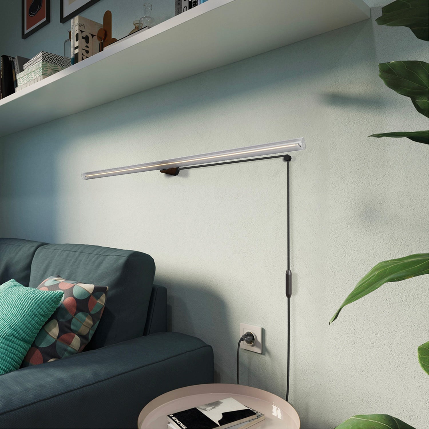 Kit Spostaluce esse14 con portalampada S14d - Effetto Wengé