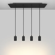 Lampada a sospensione con 4 faretti GU10 Bispot - Nero