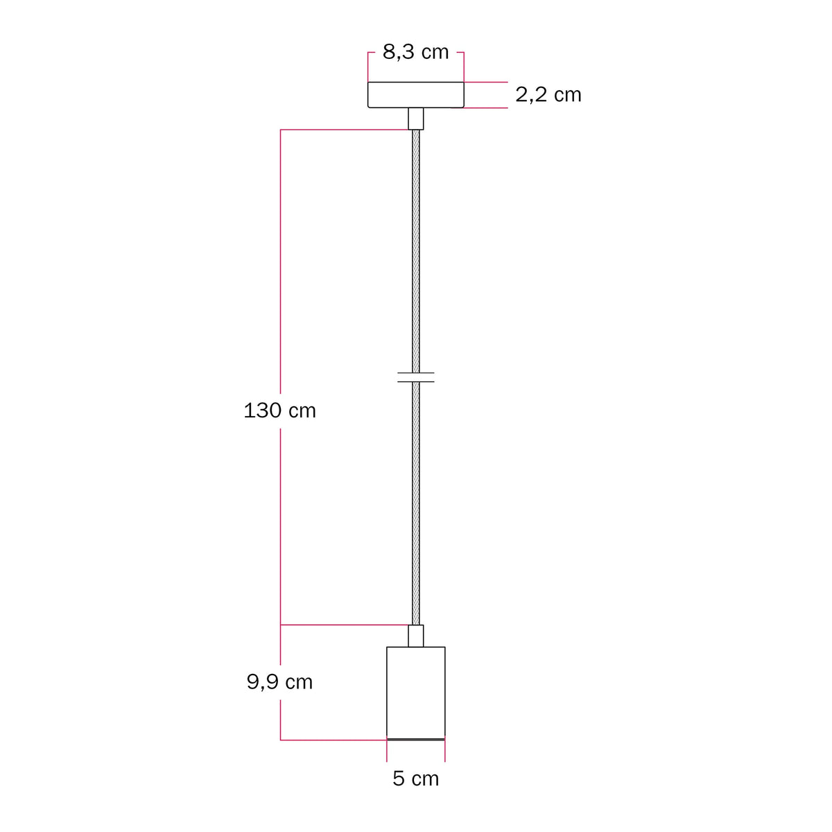 Lampada a sospensione con faretto GU10 Bispot - Bronzo satinato / Nero