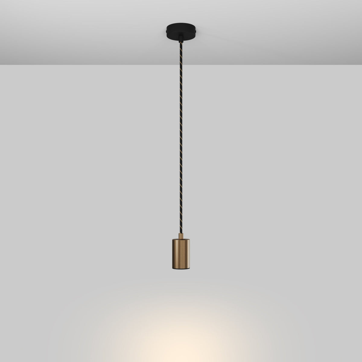 Lampada a sospensione con faretto GU10 Bispot - Bronzo satinato / Nero