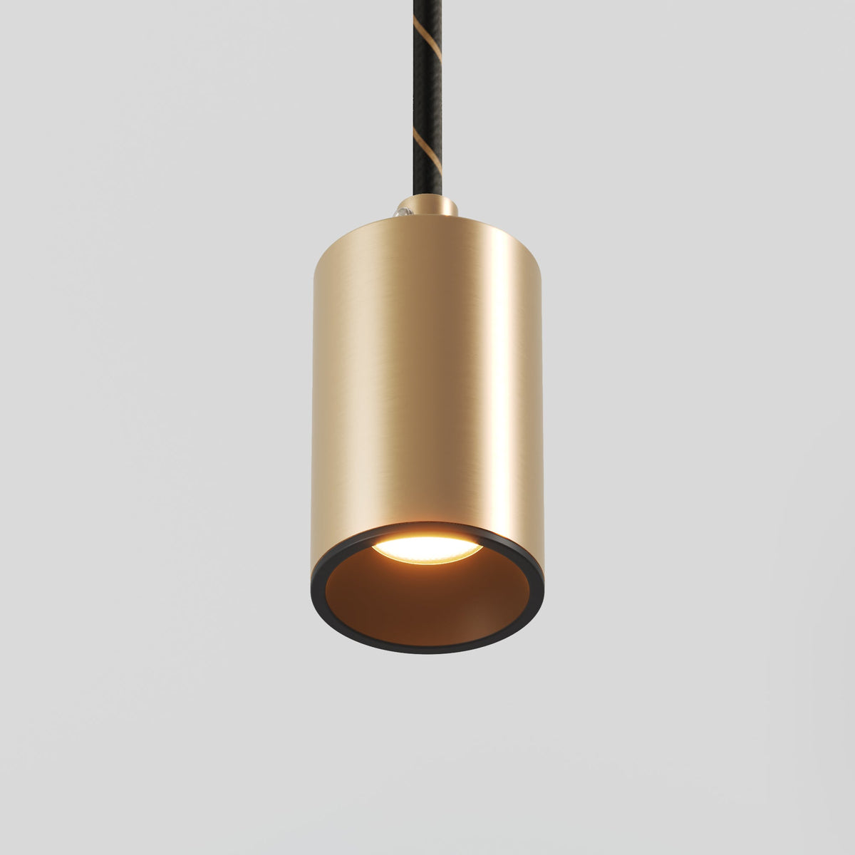 Lampada a sospensione con faretto GU10 Bispot - Bronzo satinato / Nero