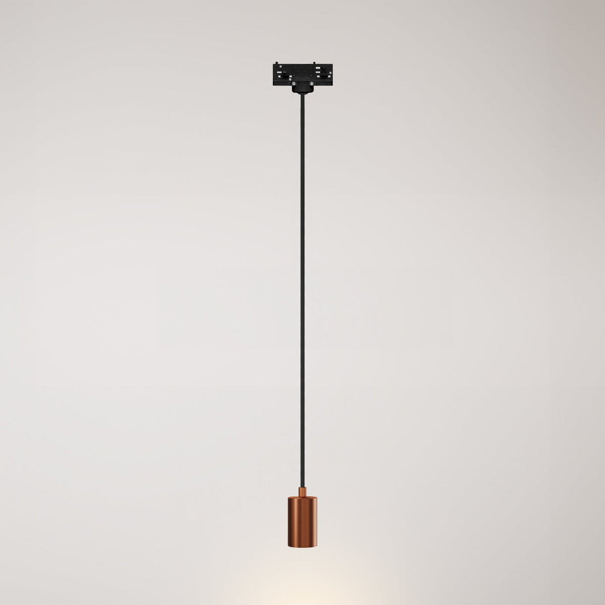 Lampada a sospensione con faretto GU10 Bispot per sistema a binario - Rame satinato Si Eutrac