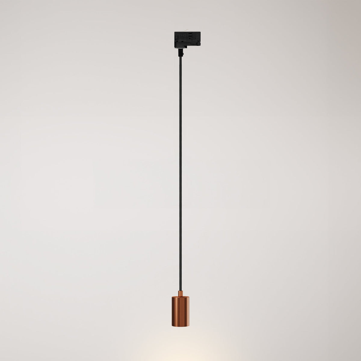 Lampada a sospensione con faretto GU10 Bispot per sistema a binario - Rame satinato Si Powergear