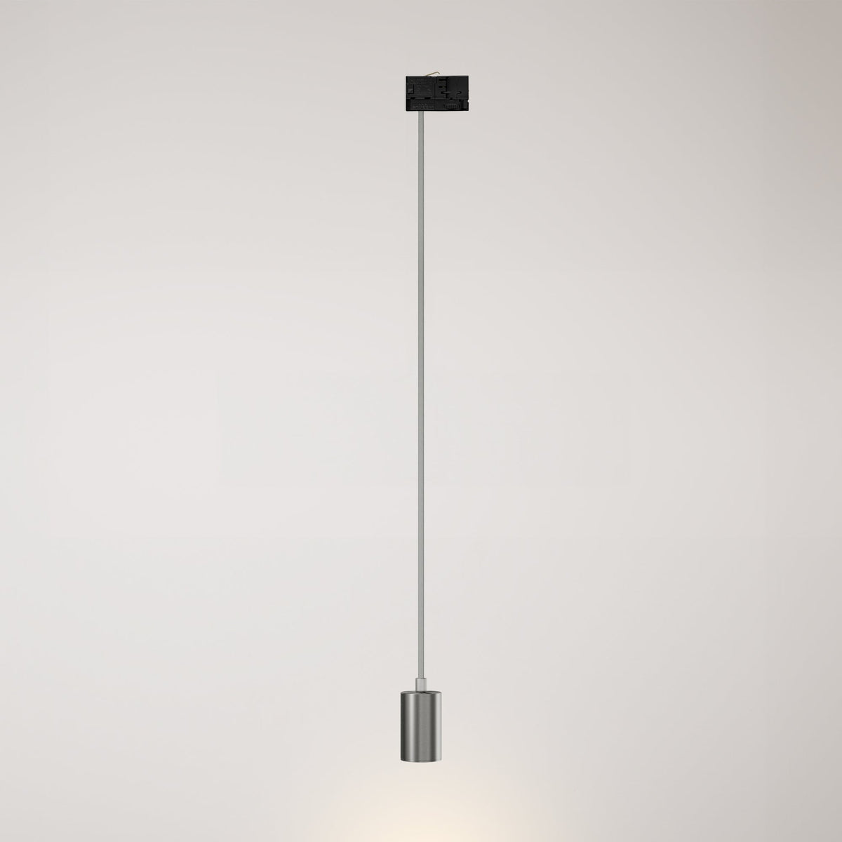 Lampada a sospensione con faretto GU10 Bispot per sistema a binario - Titanio satinato Si Stucchi