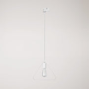 Lampada a sospensione con paralume Duedì Apex a binari - Bianco