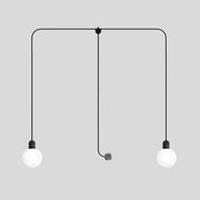 Lampada da esterno Modulair IP65 a 2 cadute con spina UK, paralumi infrangibili Unbreak-a-Ball e cavo SM04