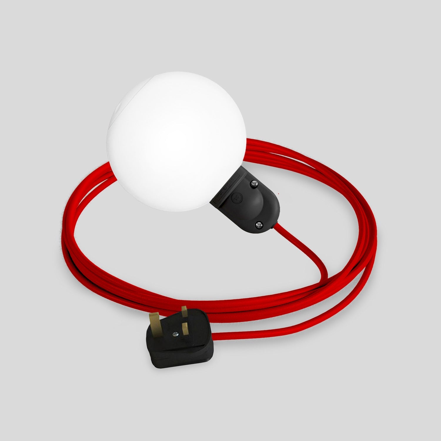 Lampada da esterno Modulair IP65 con spina UK, paralume infrangibile Unbreak-a-Ball e cavo SM09