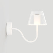 Lampada da parete Fermaluce G07 con estensione a S - Bianco Opaco