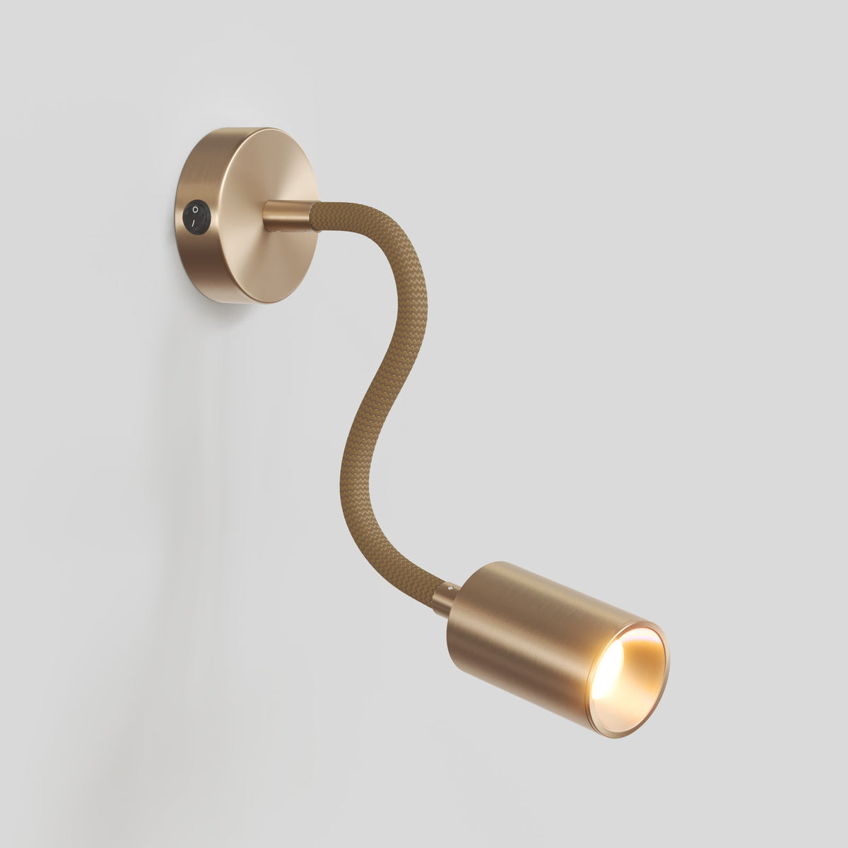 Lampada da parete o soffitto con faretto GU10 Bispot e braccio orientabile Flex 30 cm - Bronzo satinato Si Si