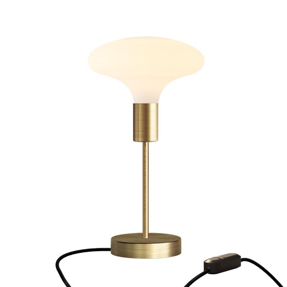 Lampada da tavolo Alzaluce Idra in metallo e spina UK - Bronzo satinato Dimmer