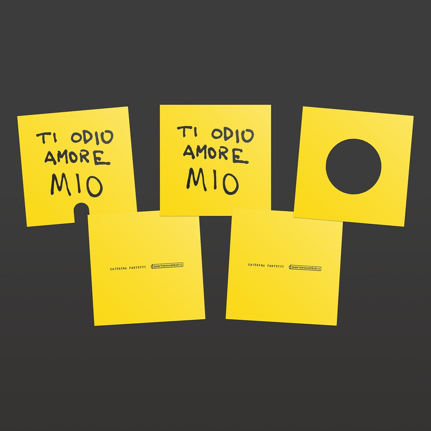 Lampada da tavolo Cubetto "Ti odio amore mio" con spina inglese e lampadina Ghost - Santomanifesto