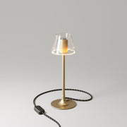 Lampada da tavolo MAG-Y G07 con base metallica tonda - Bronzo Satinato