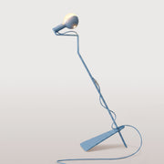 Lampada da terra inclinabile con lampadina LED G125 verniciata e spina UK - Mario Talia - Blu