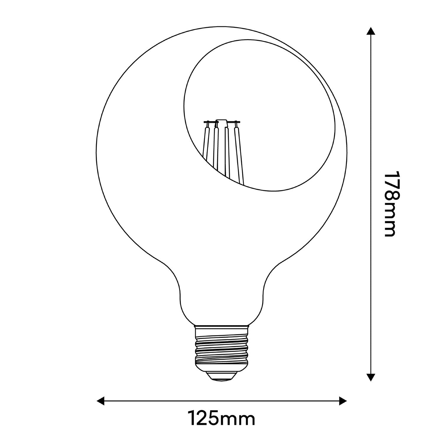 Lampadina LED Camo G125 4,8W 806Lm E27 2700K Dimmerabile - Verde - Creative Cables