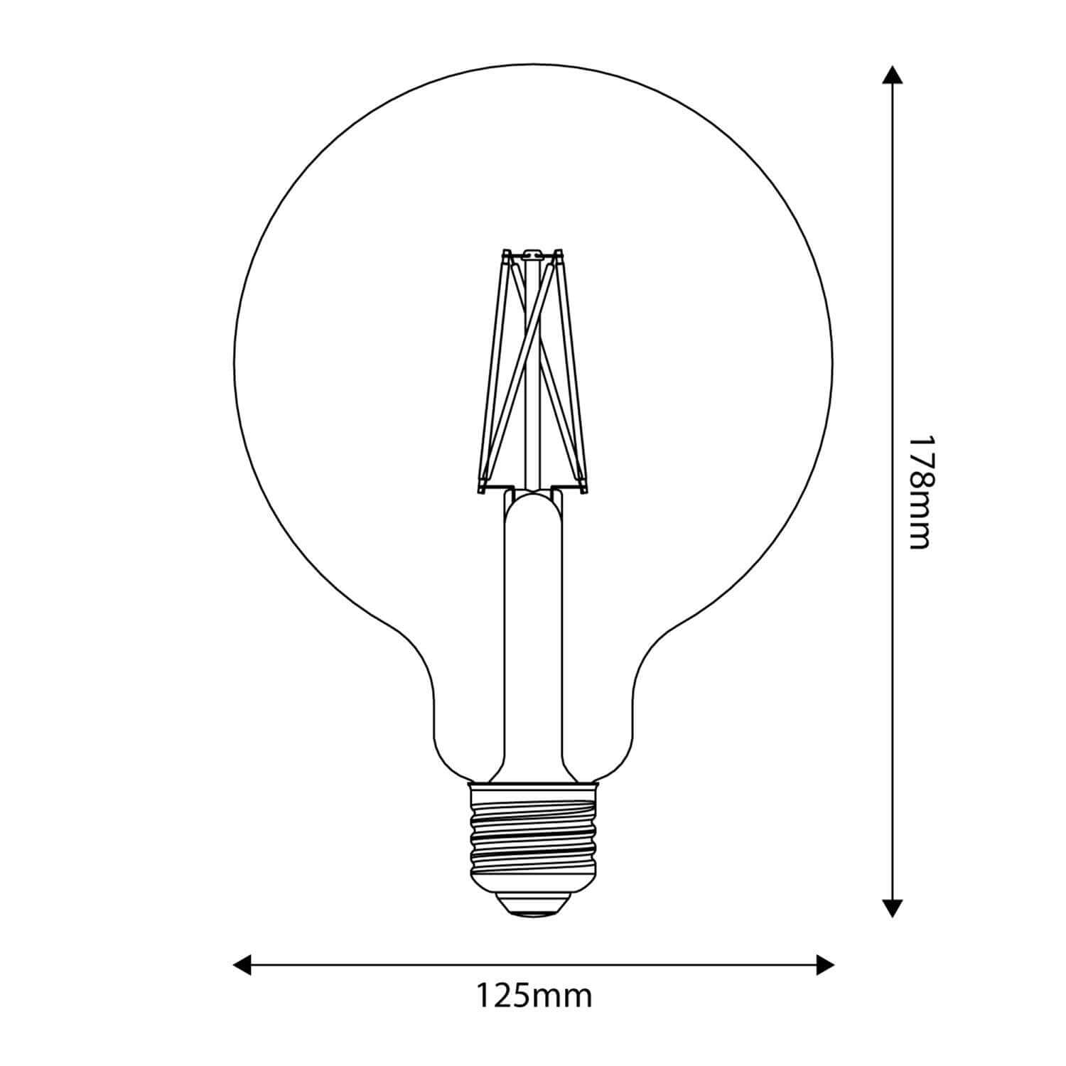 Lampadina LED Effetto Porcellana CRI 95 G125 12W 1521Lm E27 2700K Dimmerabile - P09