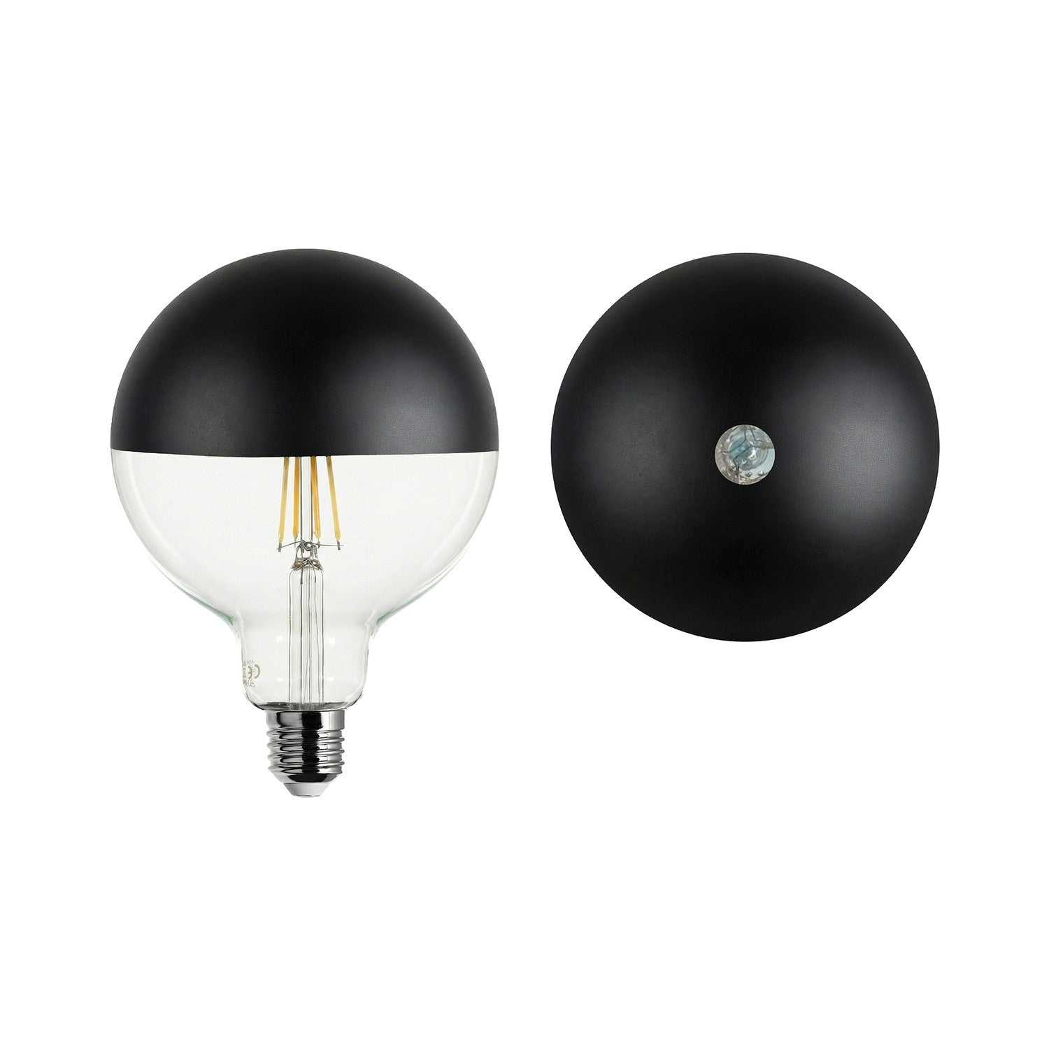 Lampadina LED Maria G125 4,8W 806Lm E27 2700K Dimmerabile - Nero