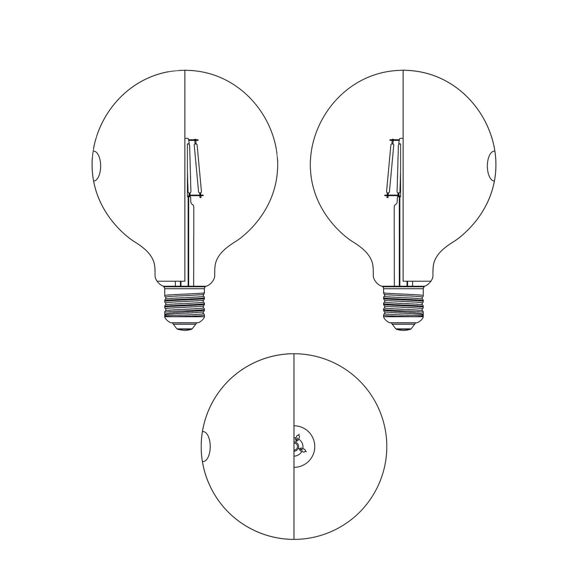 Lampadina LED Talia G125 4,8W 806Lm E27 2700K Dimmerabile - Arancione
