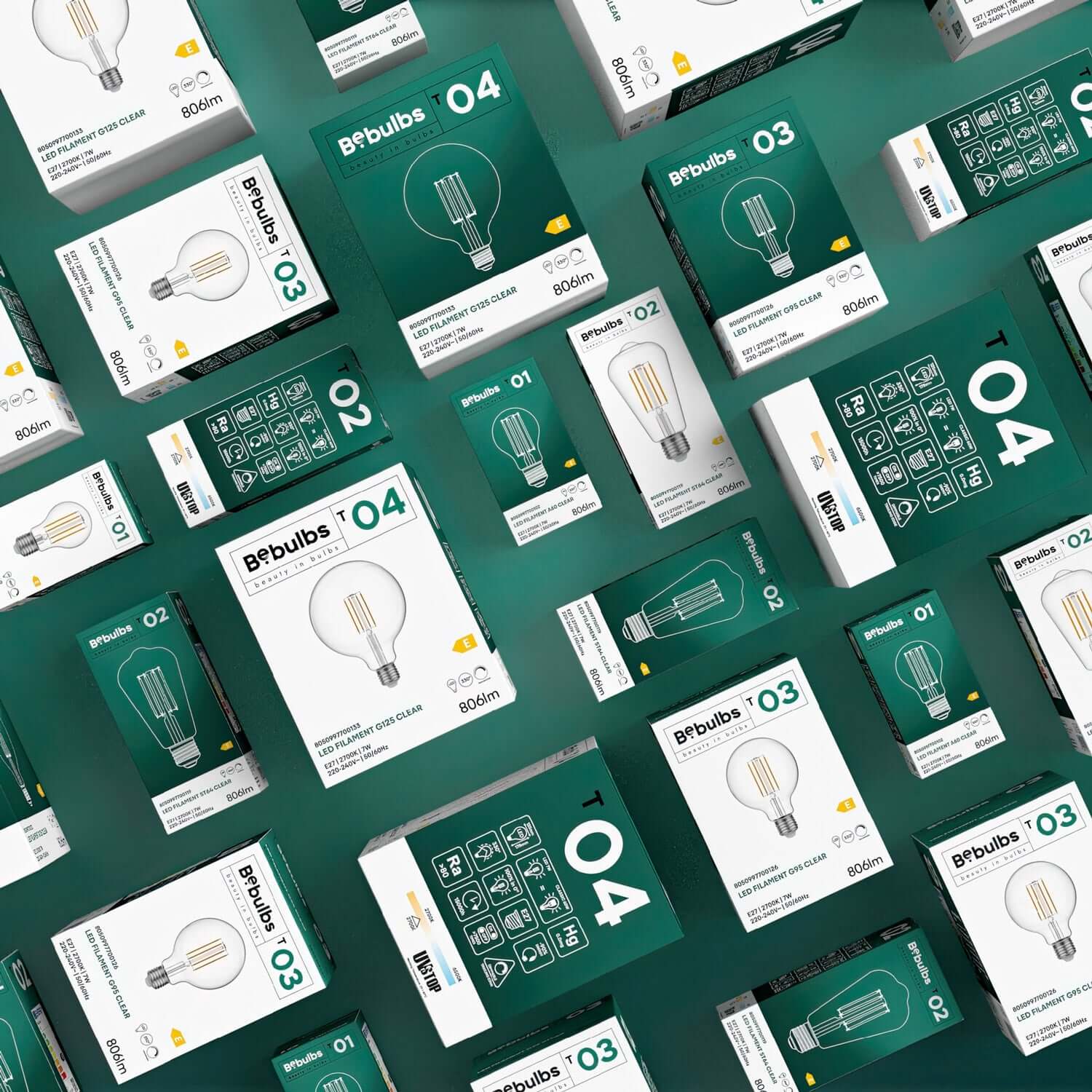 Lampadina LED Trasparente Globo G125 7W 806Lm E27 2700K Dimmerabile - T04