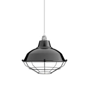 Paralume Bistrot con gabbia in metallo - Nero