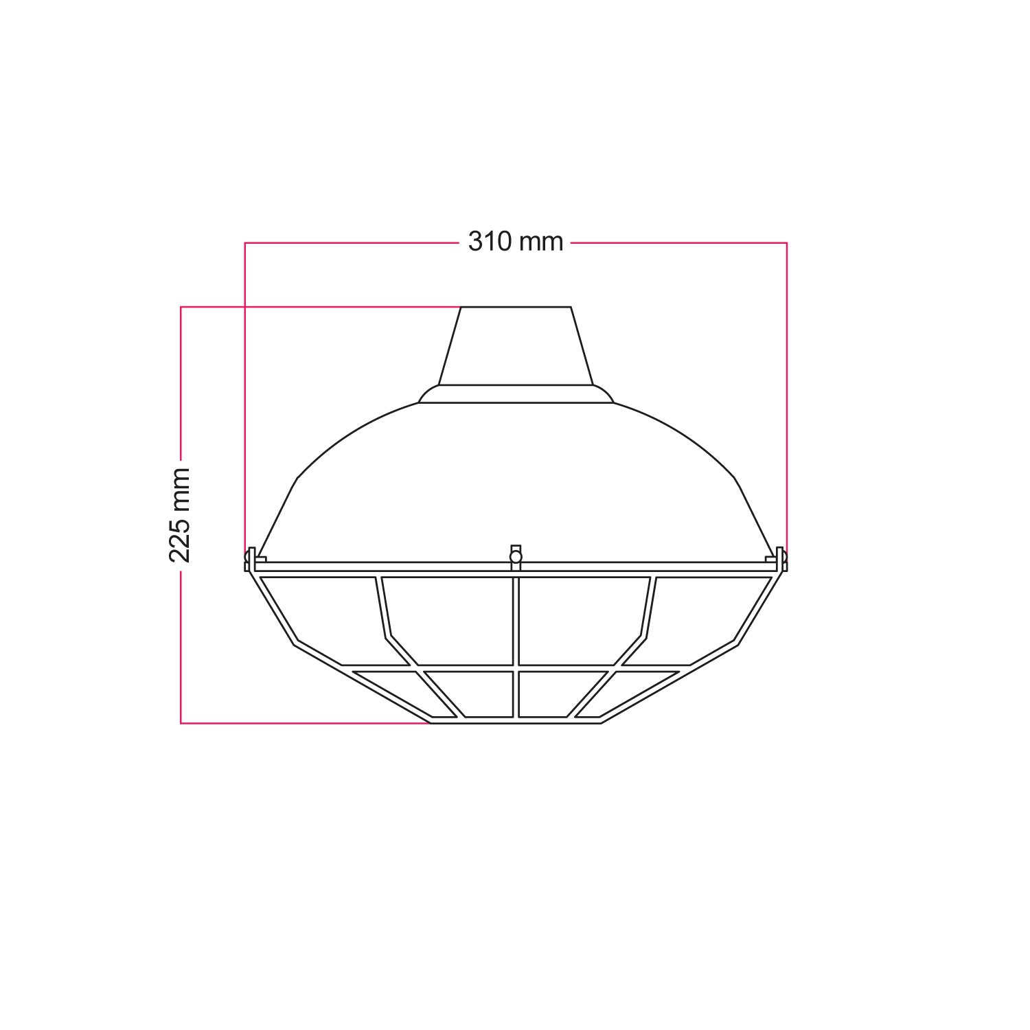 Paralume Bistrot con gabbia in metallo - Verde