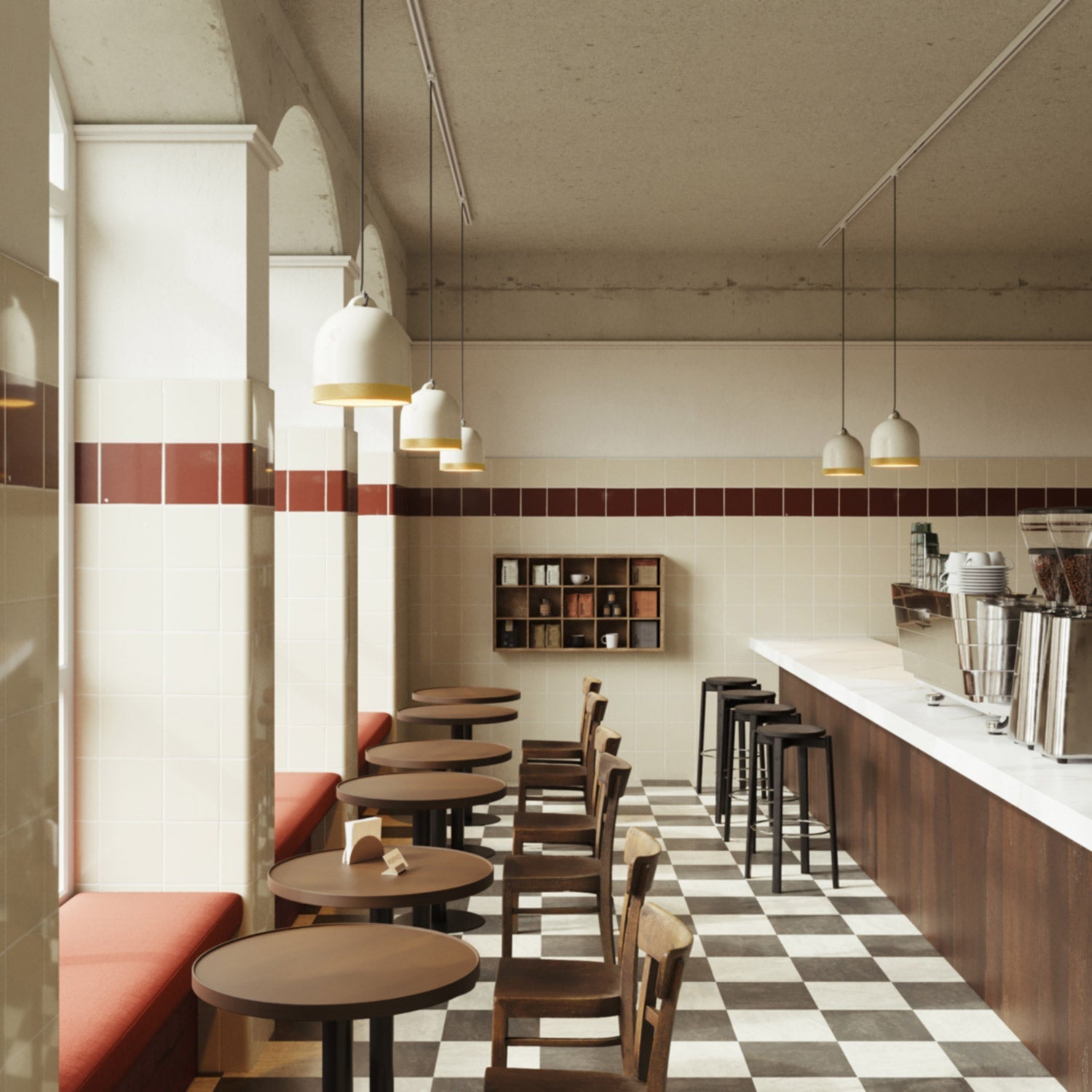 Paralume Campana M bicolore in ceramica Bianco e Giallo, collezione Materia - Made in Italy