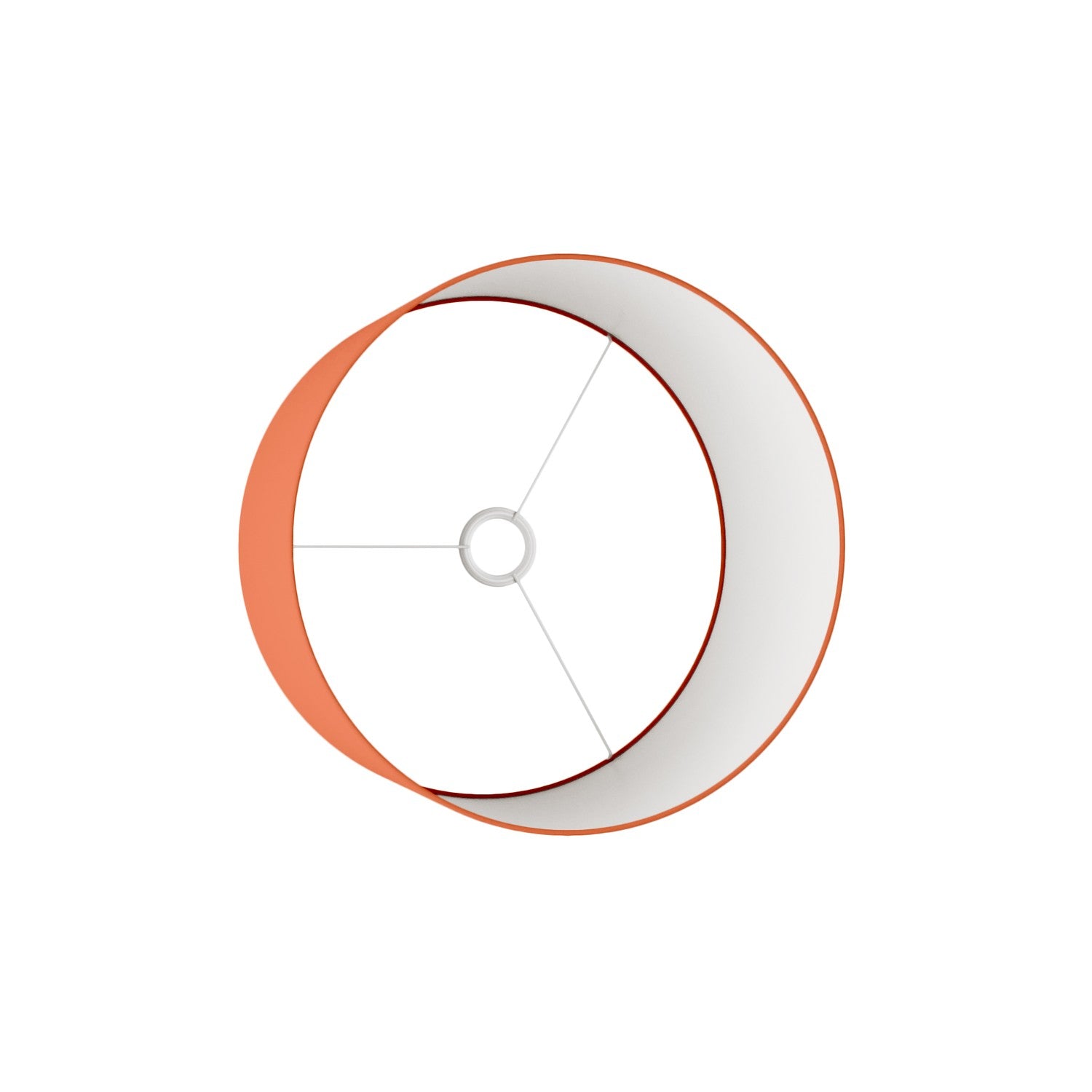 Paralume Cilindro L in tessuto con attacco E27 - Made in Italy - Cinette Aragosta