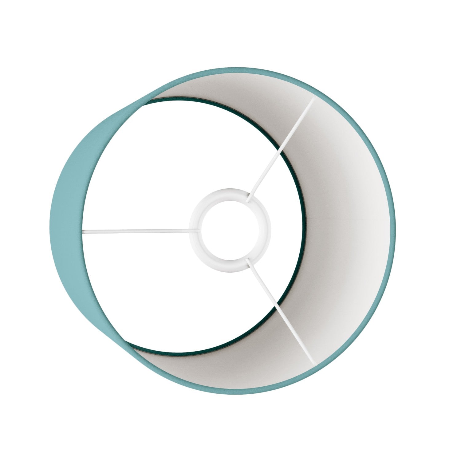 Paralume Cilindro M in tessuto con attacco E27 - Made in Italy - Teletta Verde Dubbio