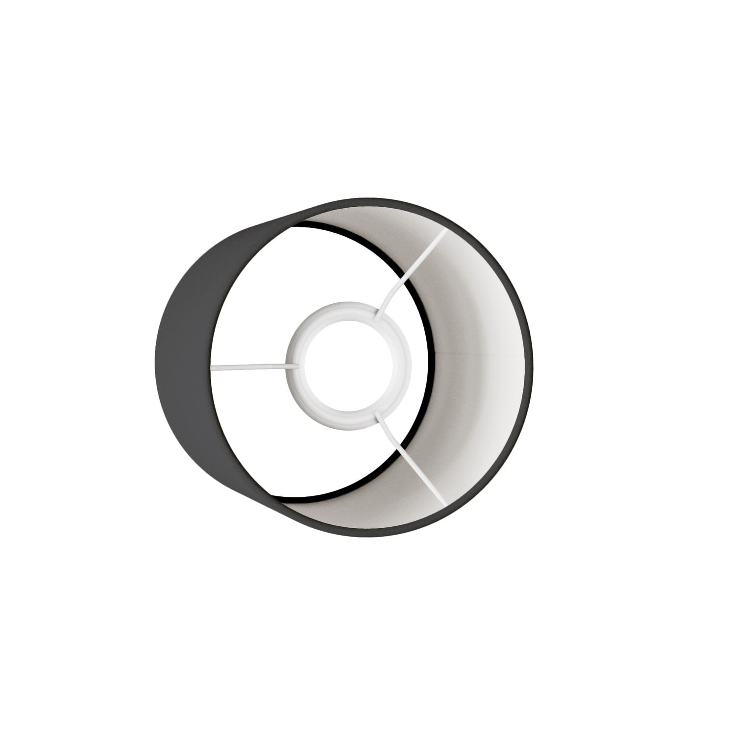 Paralume Cilindro S in tessuto con attacco E27 - Made in Italy - Teletta Antracite