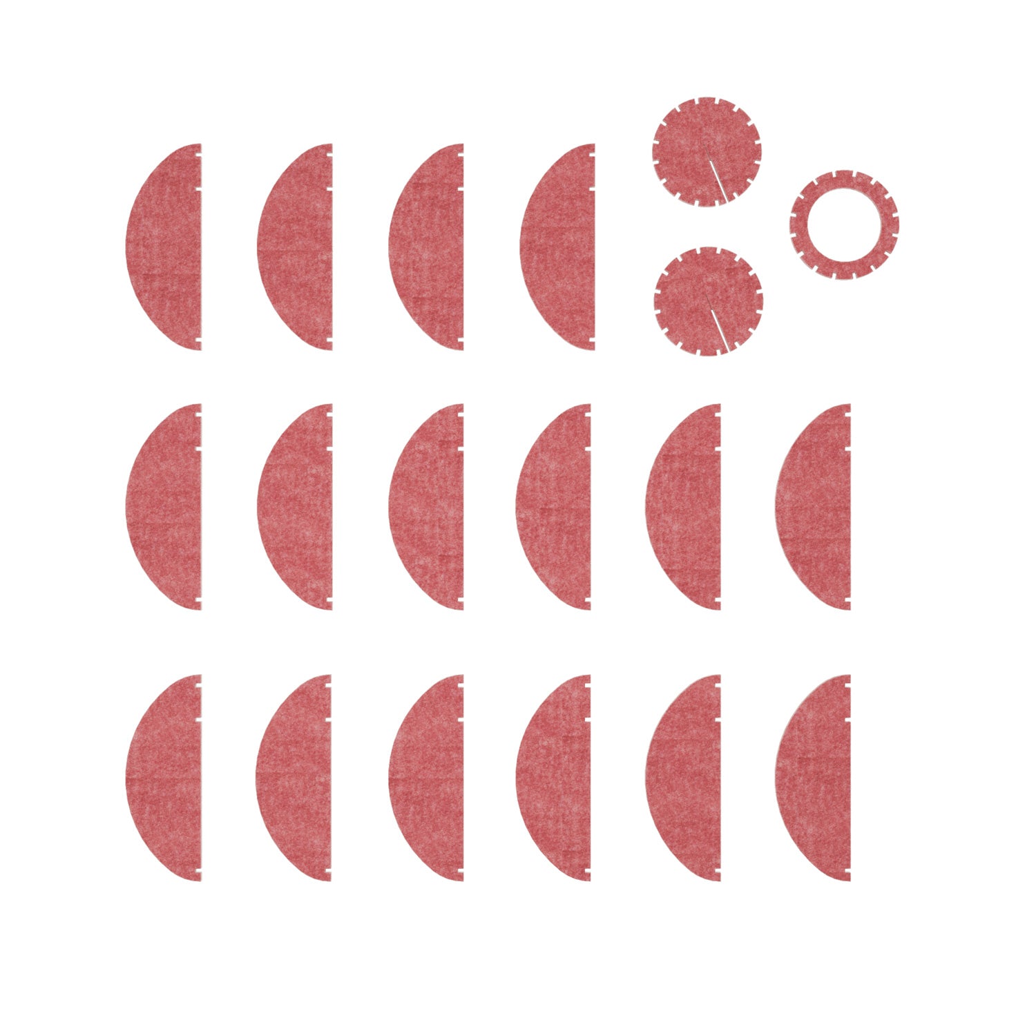 Paralume ellittico LAMPSHHADE in materiale fonoassorbente - Rosa melange