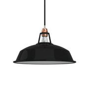 Paralume Harbour in metallo smaltato con attacco E27, diametro 38 cm - Nero