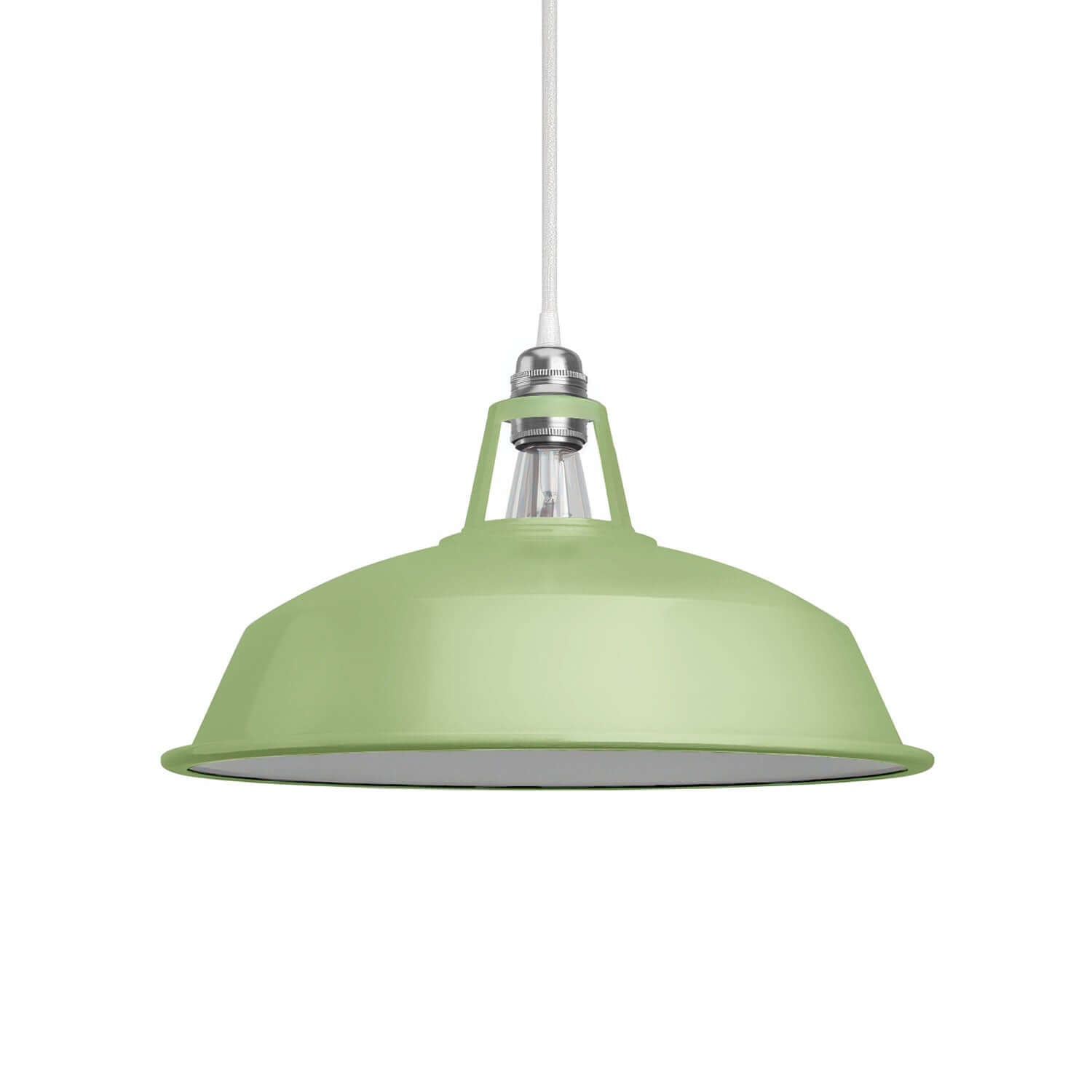 Paralume Harbour in metallo smaltato con attacco E27, diametro 38 cm - Verde prato