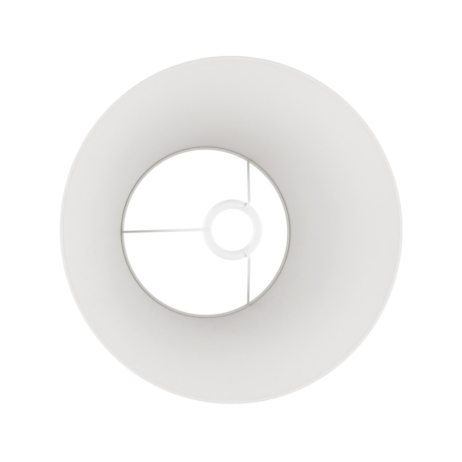 Paralume Impero M in tessuto per lampada da tavolo o applique con attacco E27 - Made in Italy - Lino bianco lucido