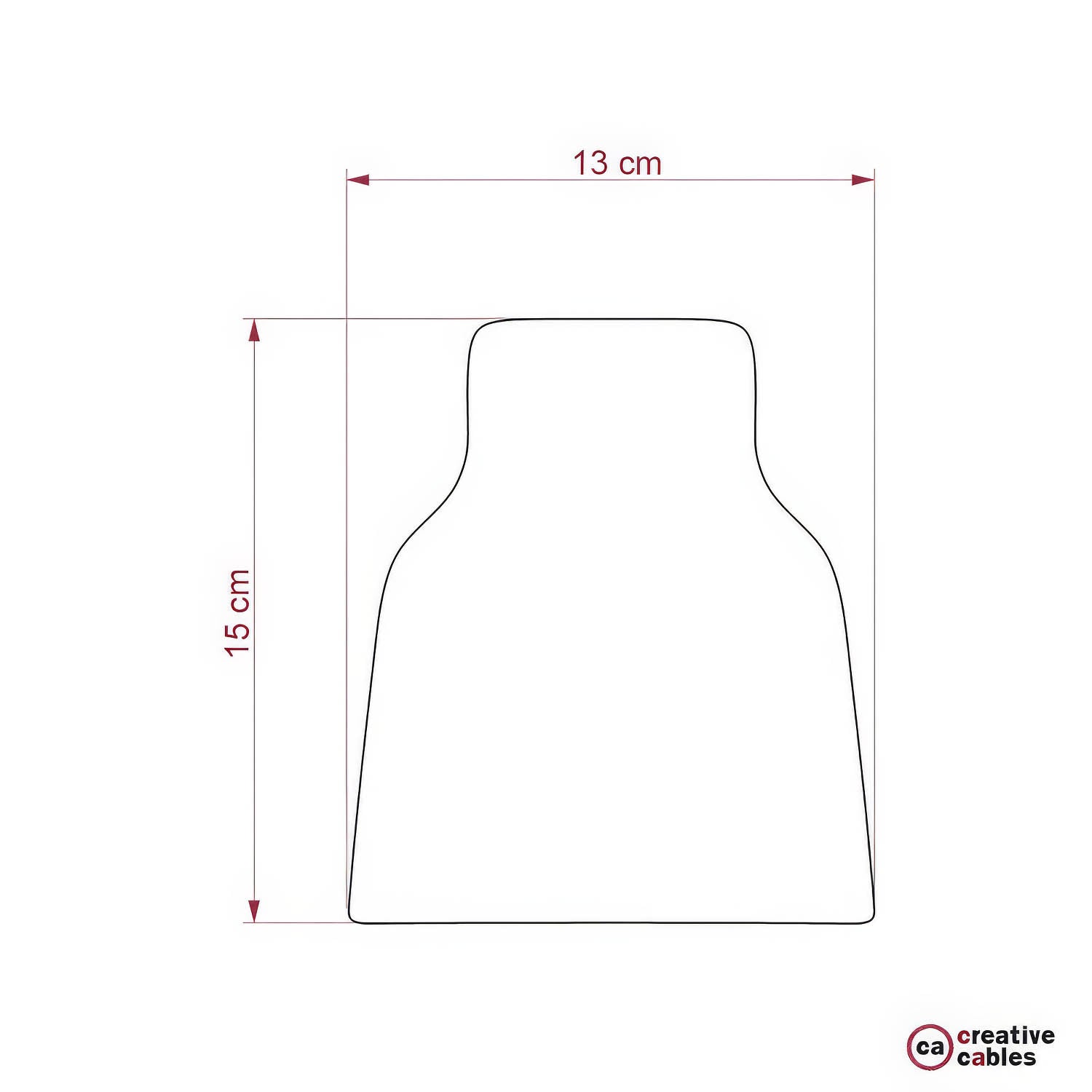 Paralume Vaso in ceramica, collezione Materia - Made in Italy - Evergreen striato