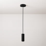 Pendant lamp with textile cable, Tub-E12 lampshade and metal details - Black