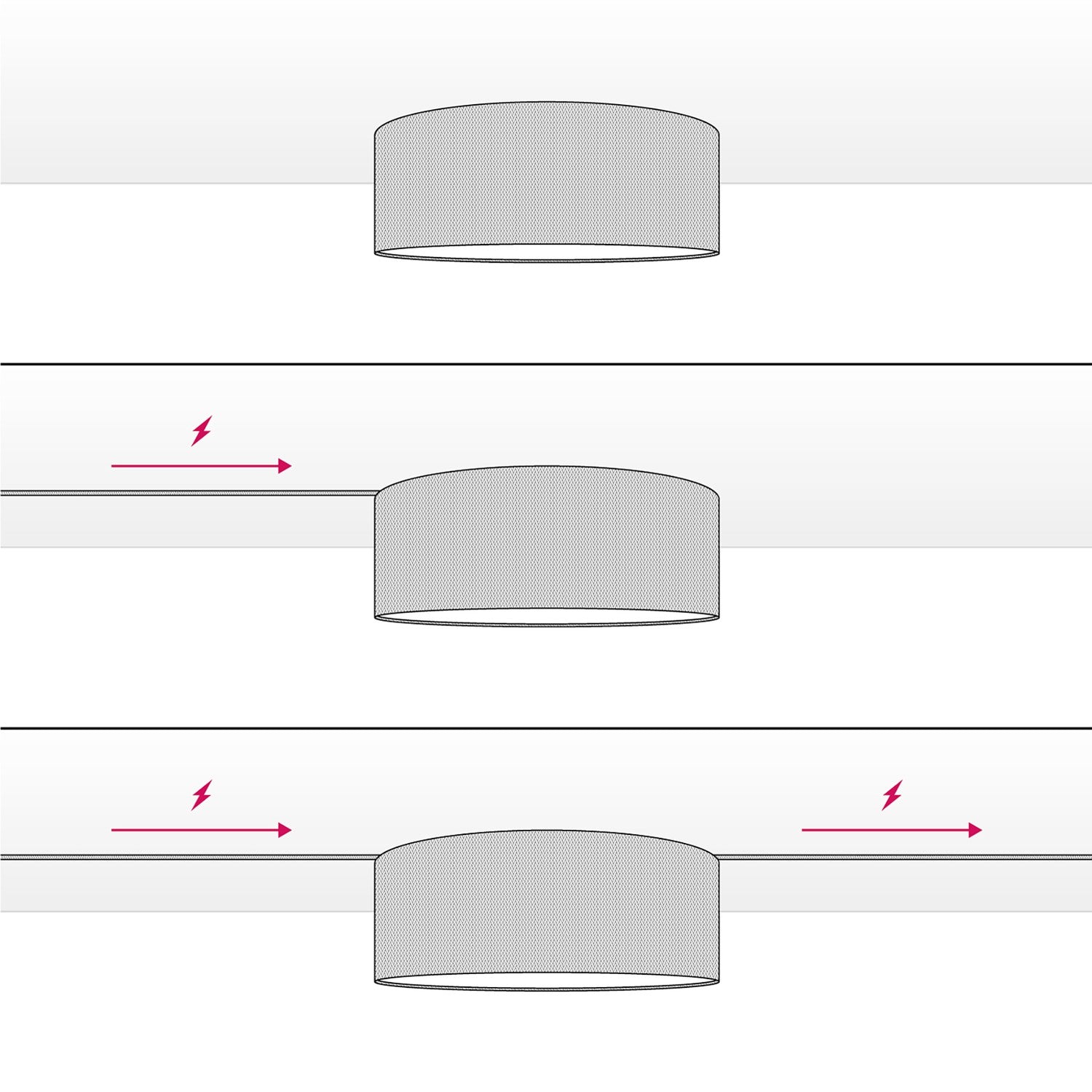 Plafoniera in tessuto Medium Camelot marrone - Made in Italy