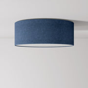 Plafoniera in tessuto Medium Slim- Made in Italy - Lana Blu