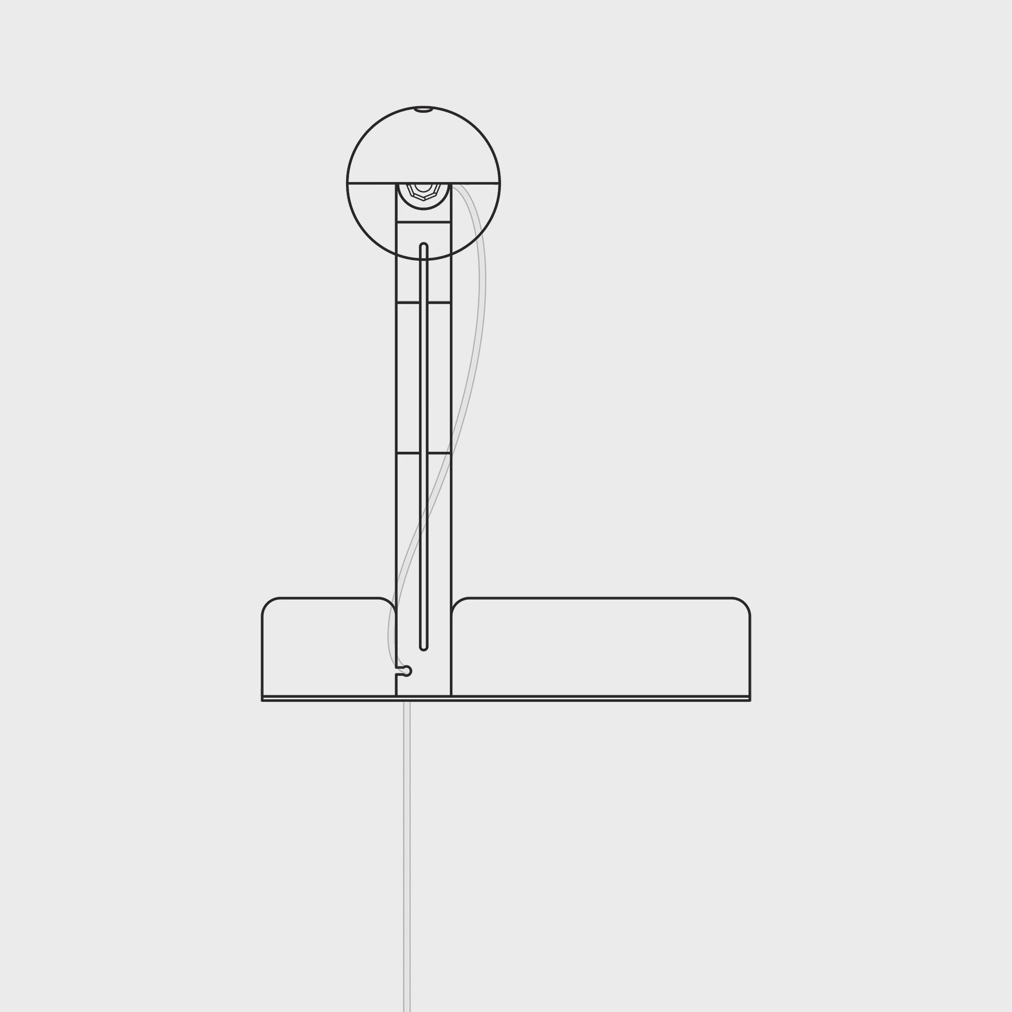 Load video: Wall lamp with shelf, painted LED G125 Light bulb and UK Plug - Murio Talia - Yellow