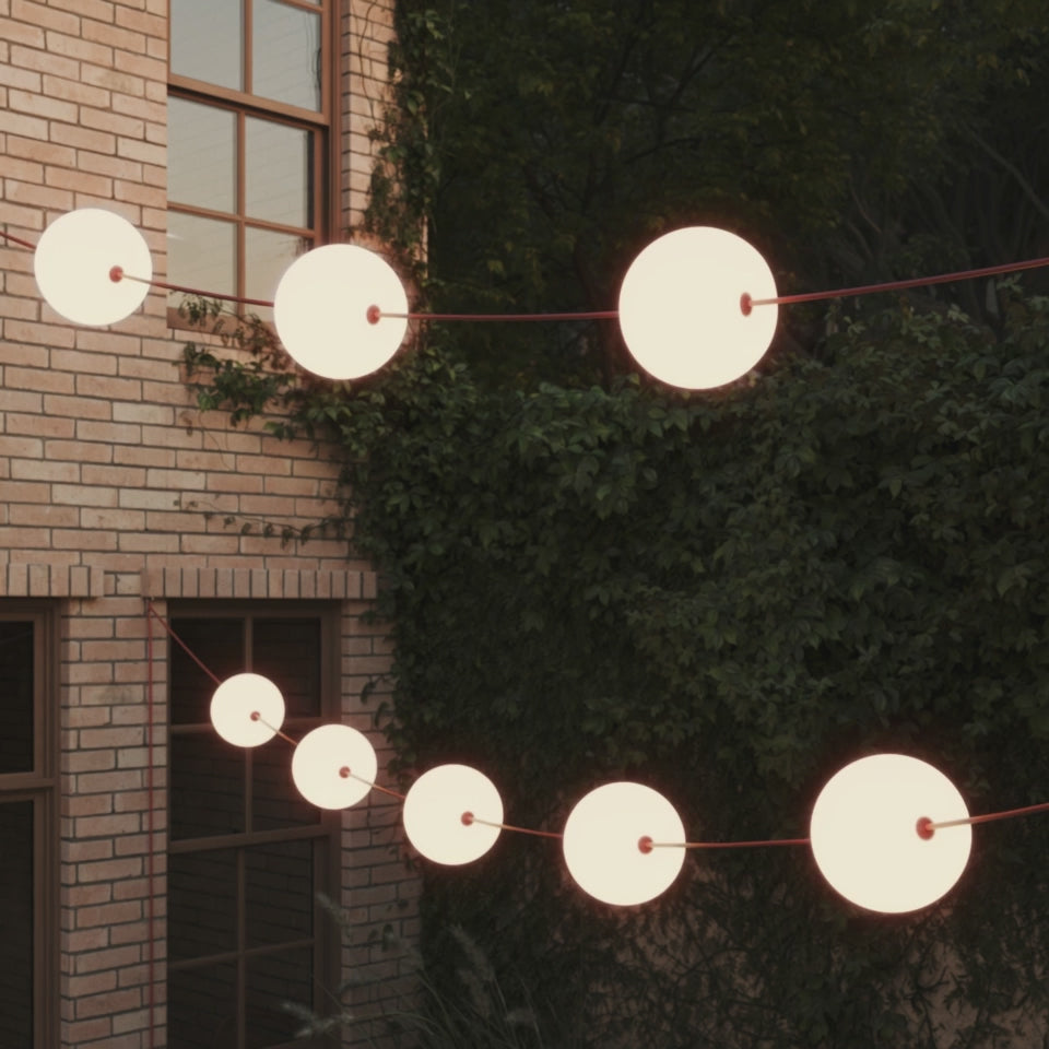 Load video: 12-light outdoor IP67 string lights Desert Brown with UK Plug - Marina12 Cherry