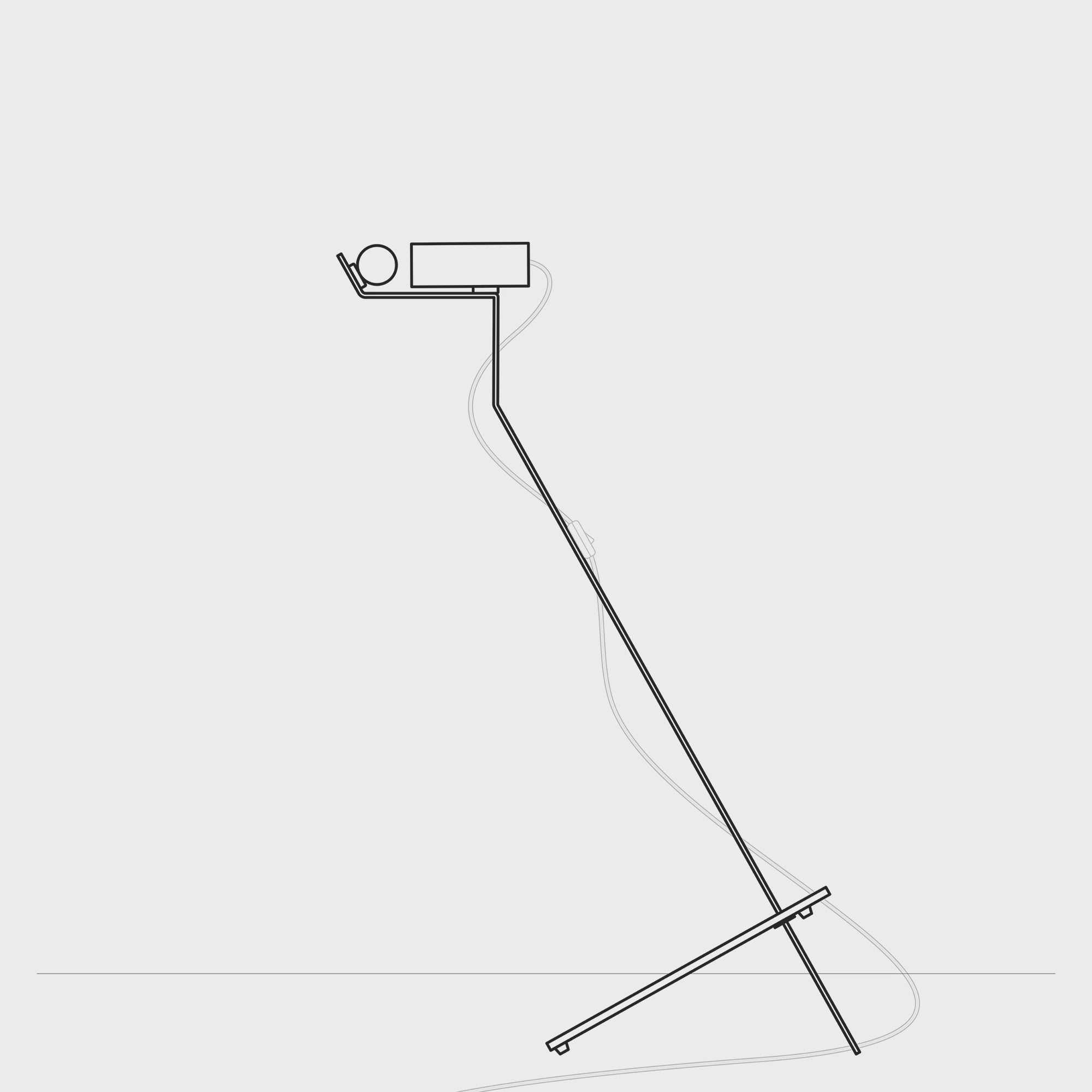 Load video: Adjustable floor lamp with adjustable magnetic Spotlight and UK Plug - Mario Tubo - Orange