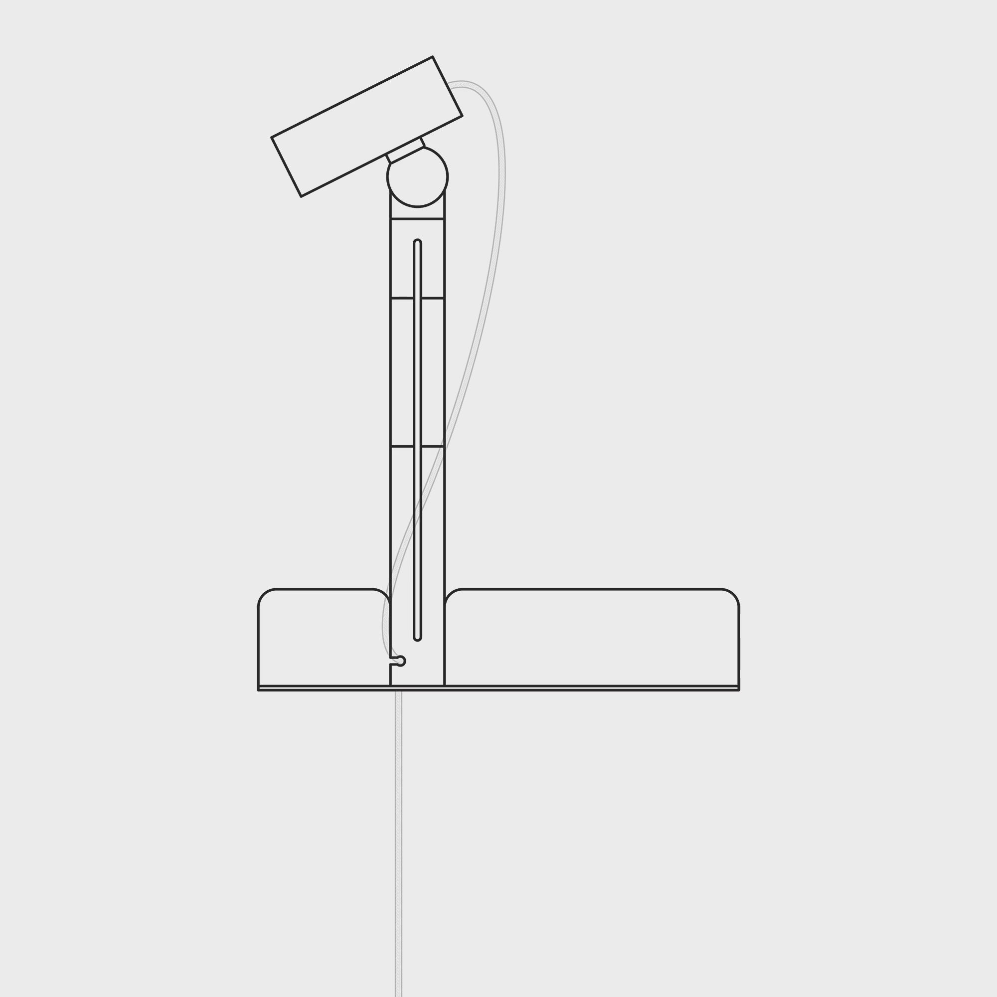 Load video: Wall lamp with shelf, adjustable magnetic Spotlight and UK Plug - Murio Tubo - Cream