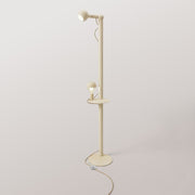 Rocco XXL - Lampada da terra con spina UK e lampadina Maria e Camo - Panna