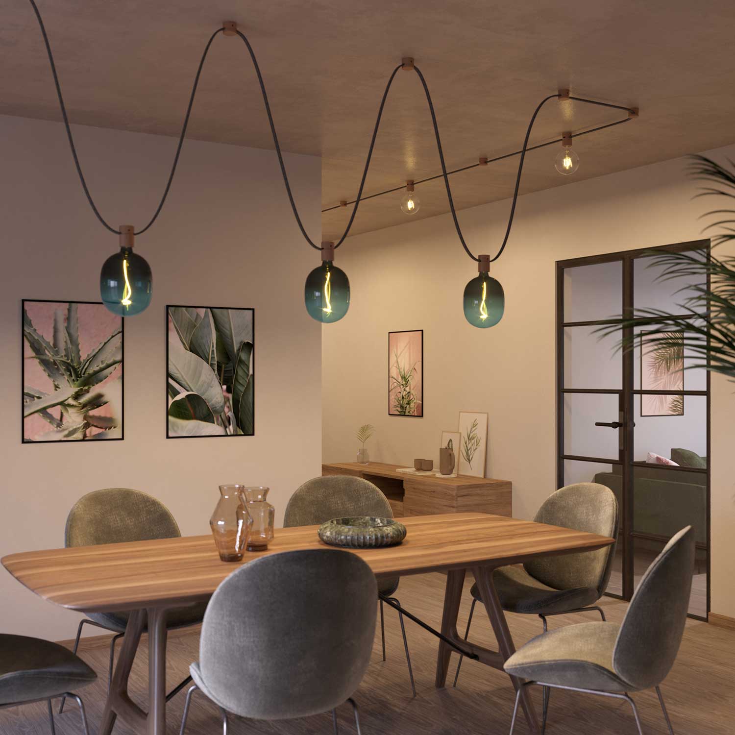 Rosone in legno per cavo per catenaria e sistema Filé. Made in Italy - Neutro