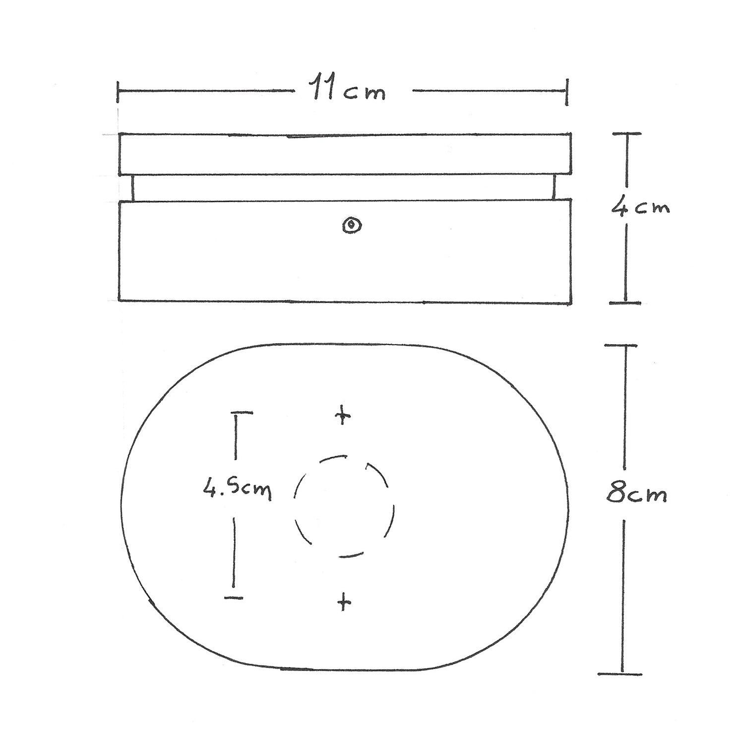 Rosone ovale in legno con 2 fori laterali per cavo per catenaria e sistema Filé. Made in Italy - Bianco