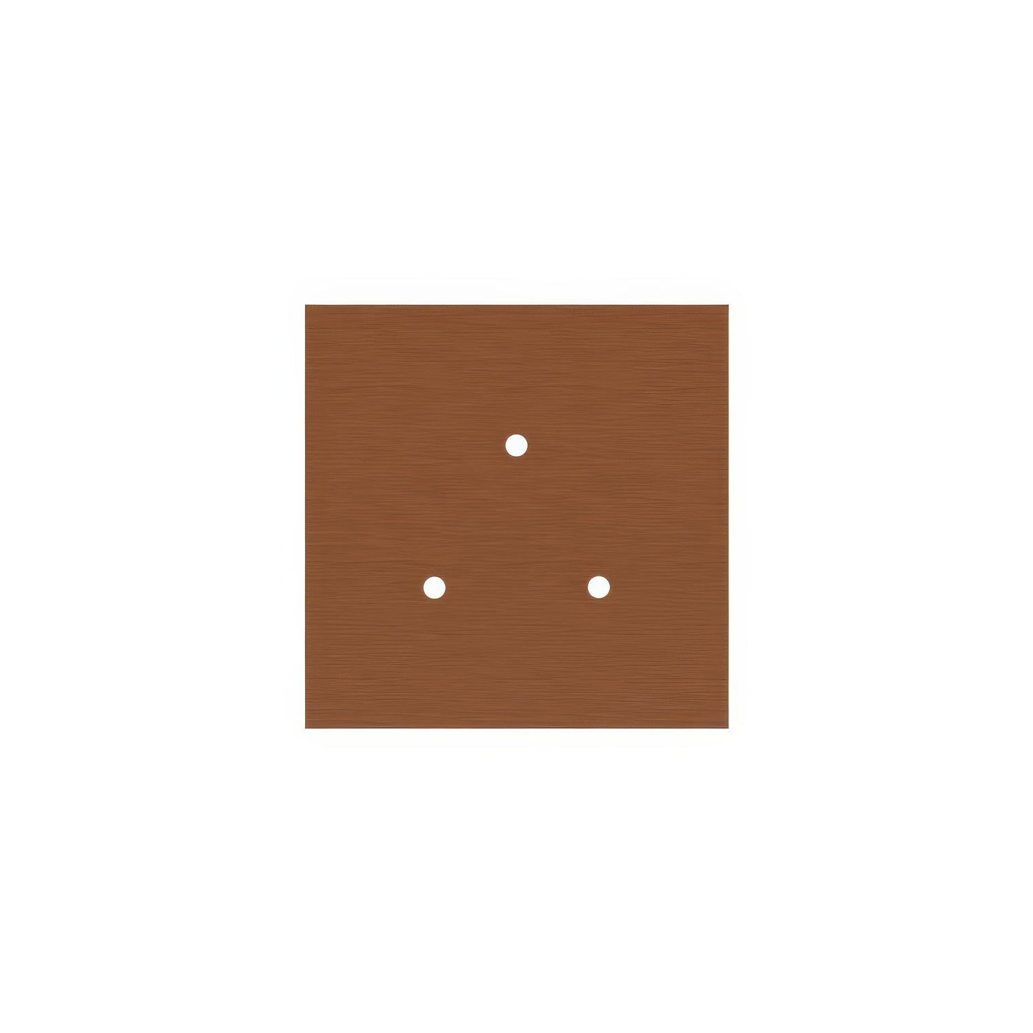 Rosone Rose-One quadrato, 200 mm con 3 fori e 4 fori laterali - Dibond Rame satinato Bianco