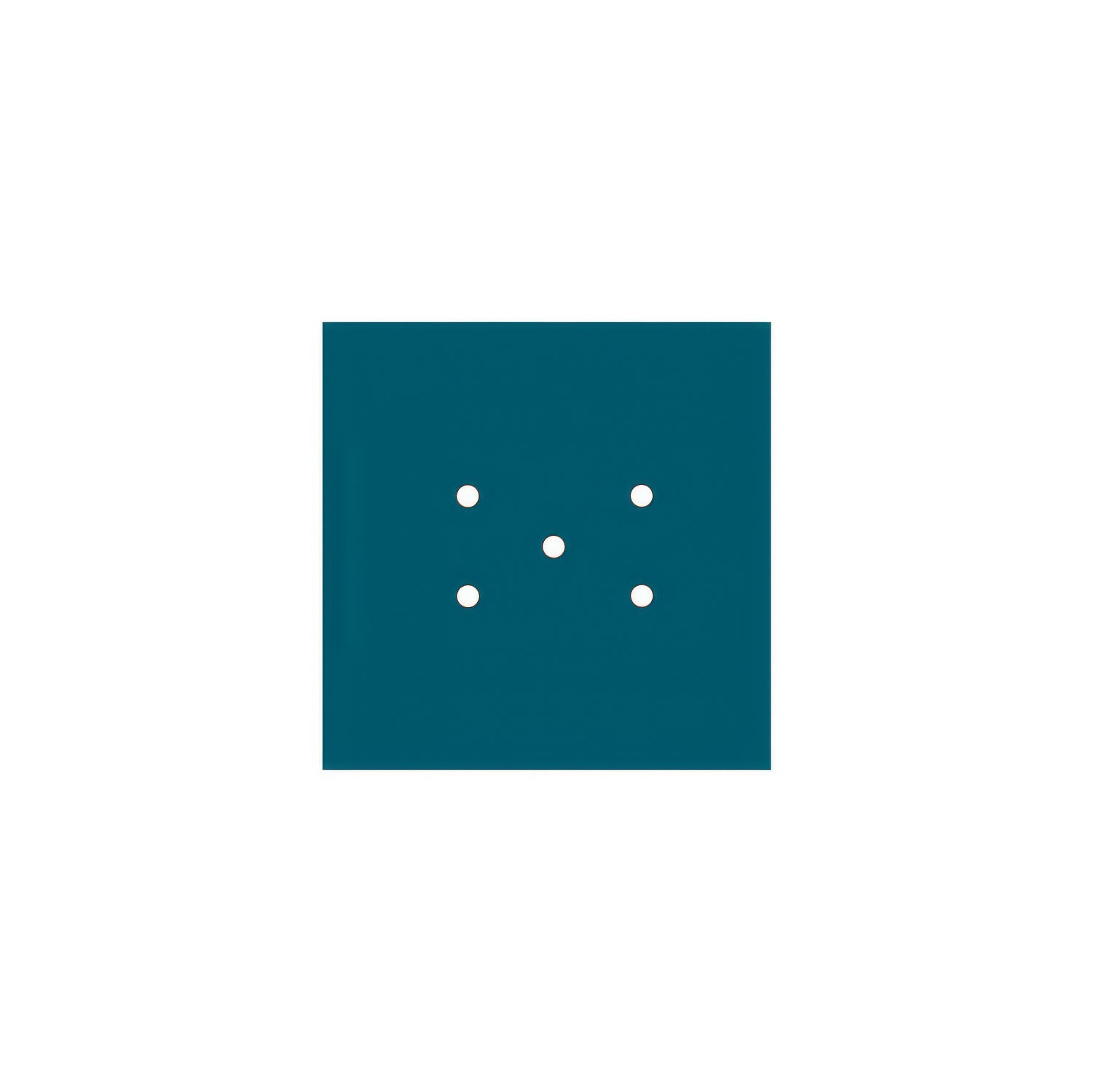 Rosone Rose-One quadrato, 200 mm con 5 fori e 4 fori laterali - Petrolio Bianco