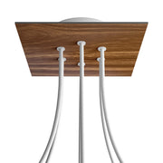 Rosone Rose-One quadrato, 200 mm con 6 fori e 4 fori laterali - Legno Bianco